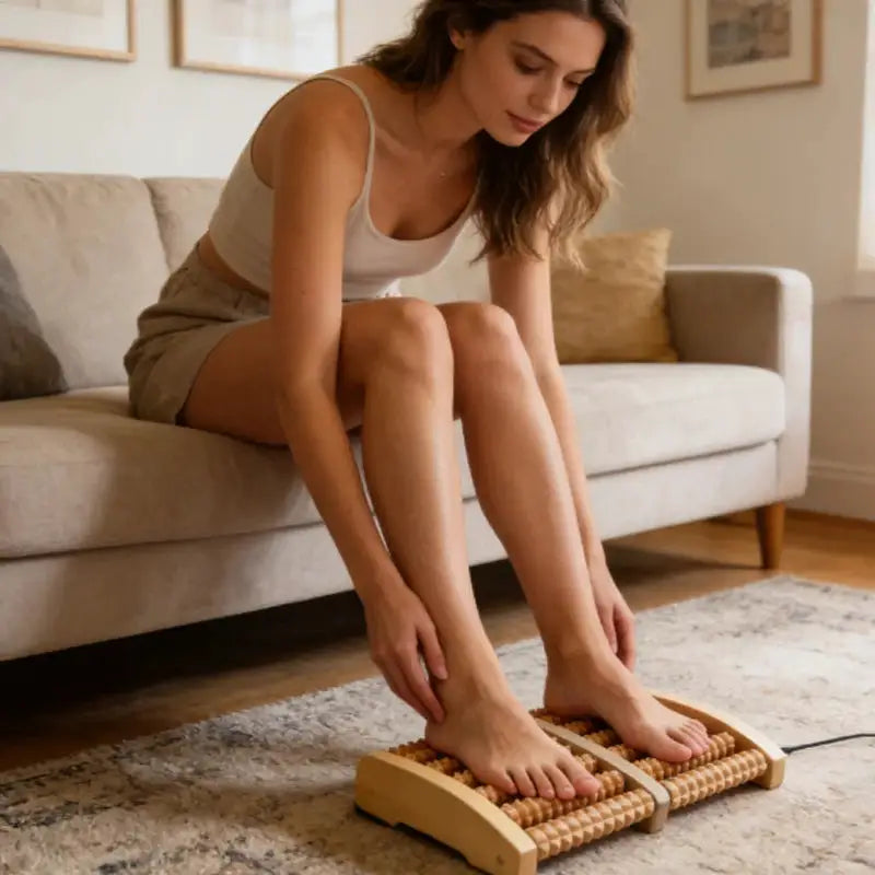 1pcs Wooden Foot Massager Roller Reflexology for Stress Fitness Health Care Feet Massager Colorful Massage Roller Pain Relief