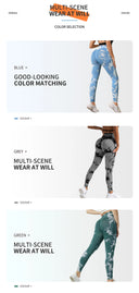 Tie Dye Leggings Seamless High Waist for Women Fitness Wear