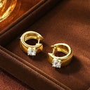 Luxury Gold Moissanite Hoops