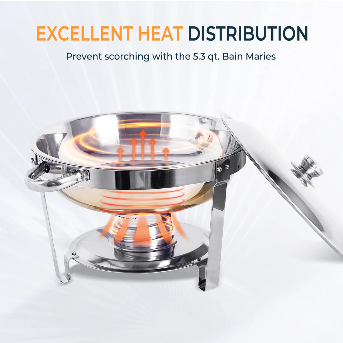 Pack Chafing Dish Buffet Set Stainless Steel With Food Pan — product view 6