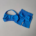Yoga Set Seamless Halter Bra Matching Shorts Outfit