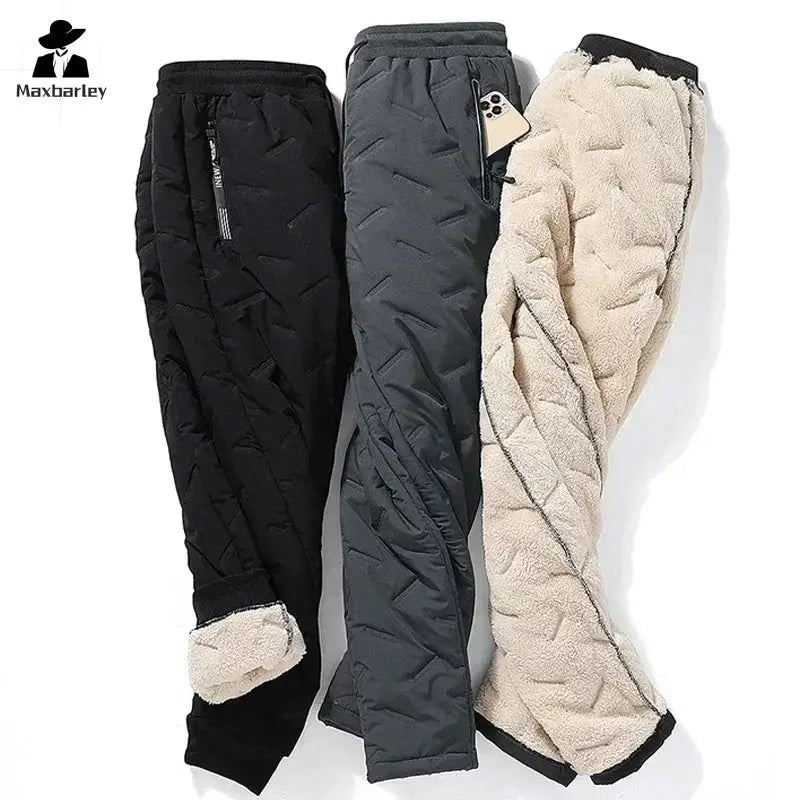 Winter Down Cotton Pants Mens Casual Waterproof Jogger 7XL