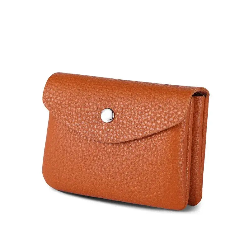 Genuine Leather Coin Purse For Women Slim Compact Wallet