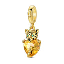 Charm Bead Pendent Silver Gold