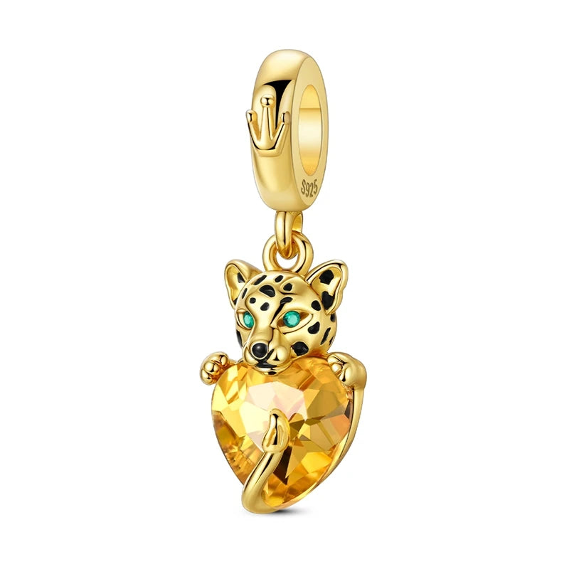 Charm Bead Pendent Silver Gold