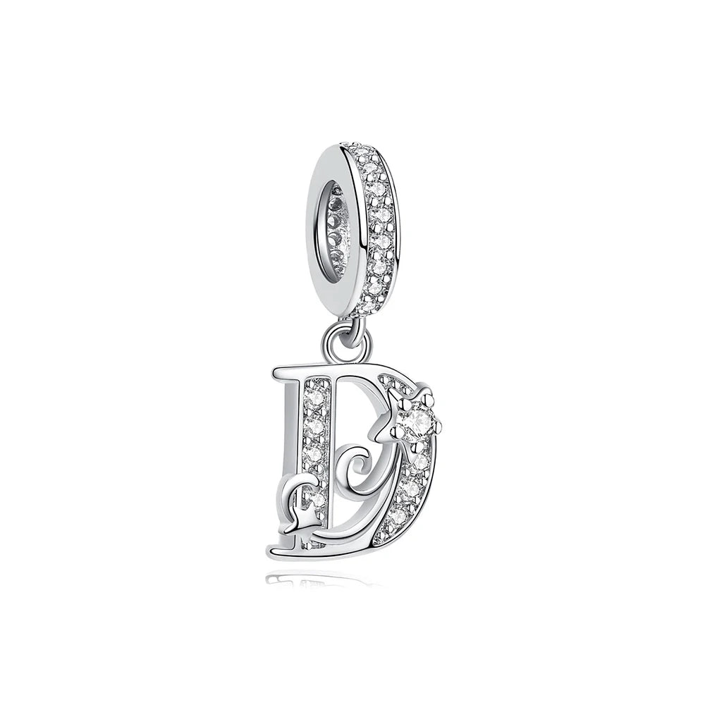 Sterling Silver Charm Star Letters
