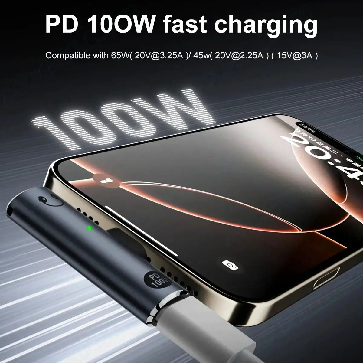 PD100W Type C to 3.5mm Audio Adapter 2 in 1 USB C to Headphone Jack Adapter USB C Charge Adapter Headphone Adapter for iPhone 16