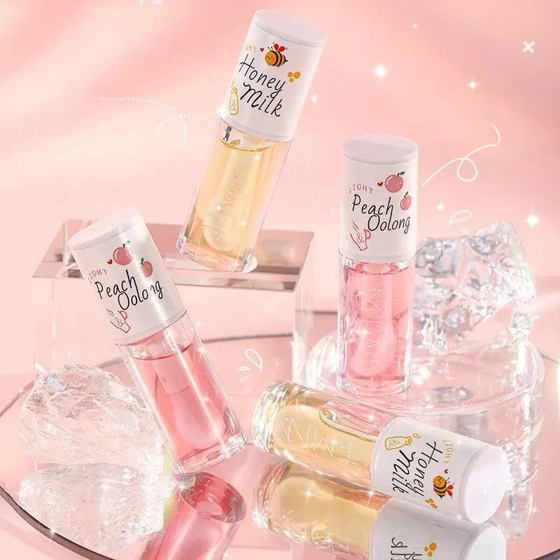 Peach Lip Oil Hydrating Lip Serum For Plump Lips 15ml