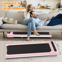 Lfly Pink Ultra Thin Home Walking Pad Treadmill Cardio