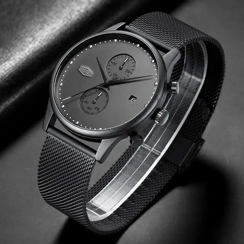 Premium Black Chronograph Watch — product image 4