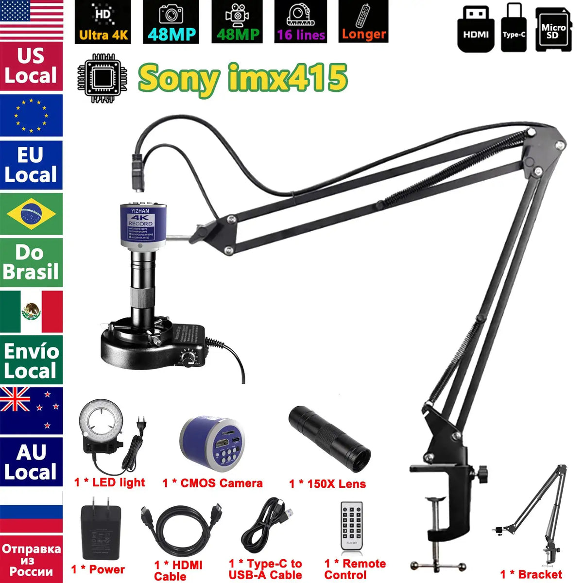Industrial Boom Arm Microscope — product view 12