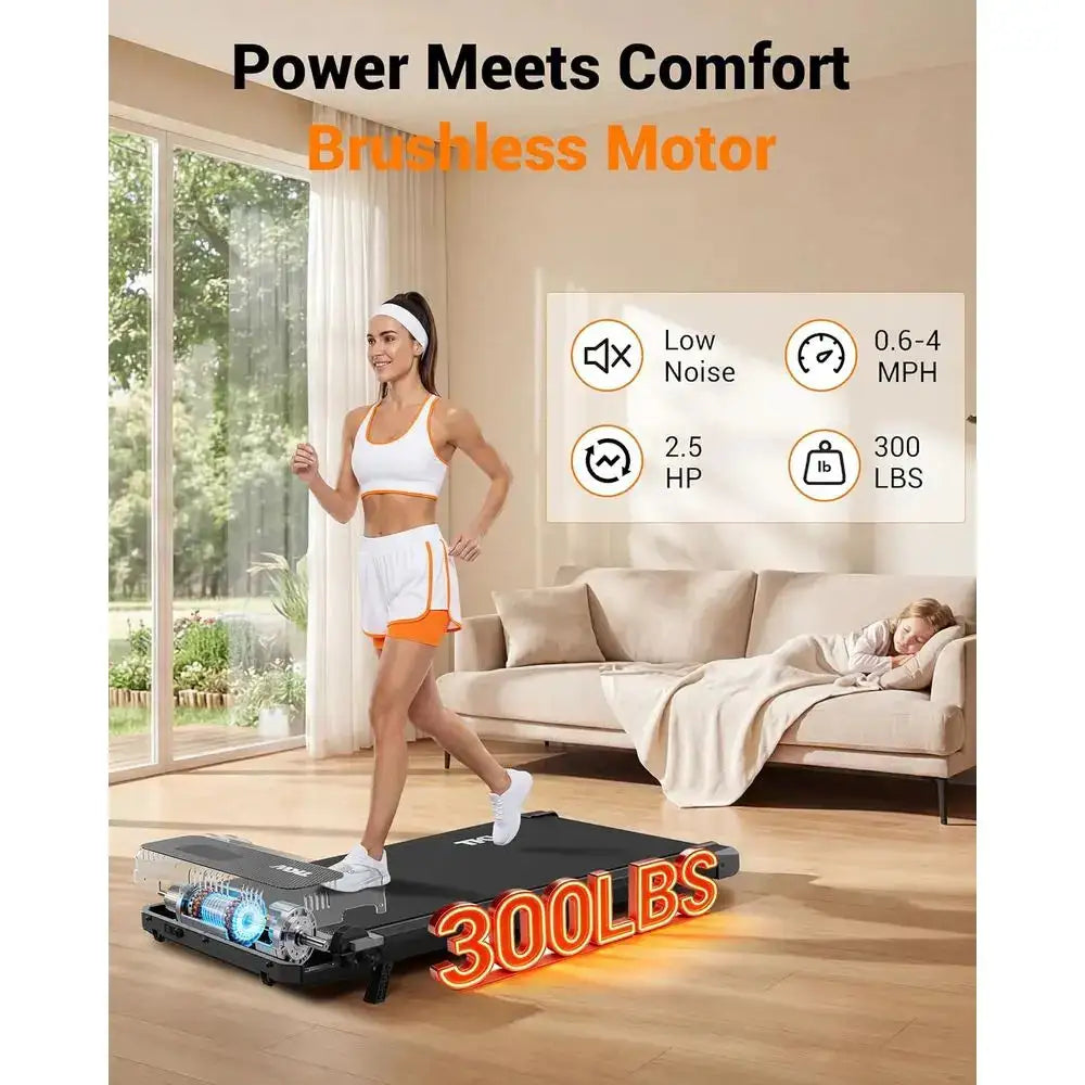 Compact Portable Treadmill for Small Spaces: Quiet, Lightweight Indoor Walking Pad with Remote