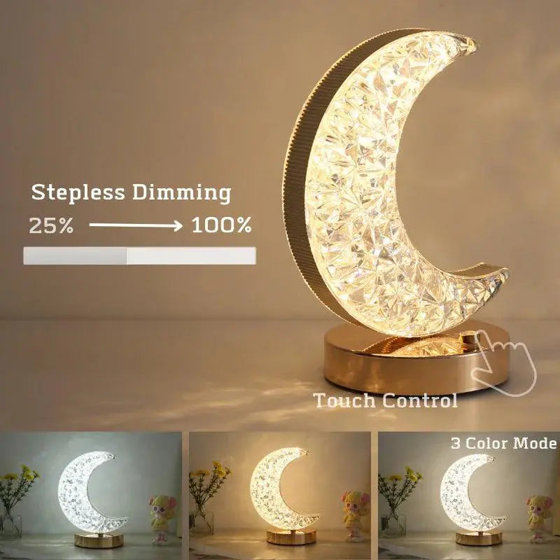 Moon Lamp 3D LED Night Light With Touch Dimming Glow