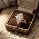 Sterling Silver Silver Moissanite Ring For Women