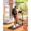 Foldable Treadmill Desk With Adjustable Incline Office Fitness