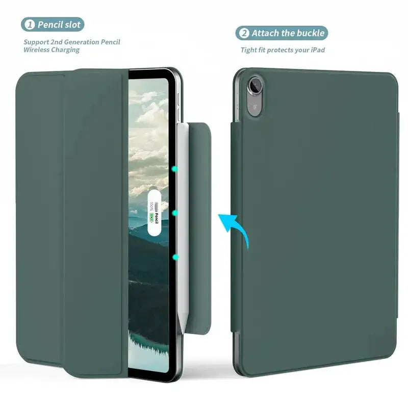 For 2025 iPad11 A16 10 10.9 2022 Pro 11 12.9 Inch Magnetic Case iPad Air4 5 10.9 Mini 6 8.3 Inch With Magnetic Detachable Cover