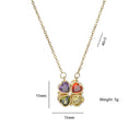 Fashion Retro Lucky Four Leaf Clover Necklace Gift for Women