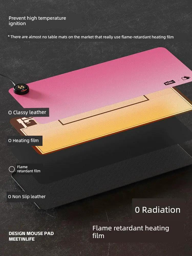 Heated Table Mat Mouse Pad Oversized Hand Warmer for Winter
