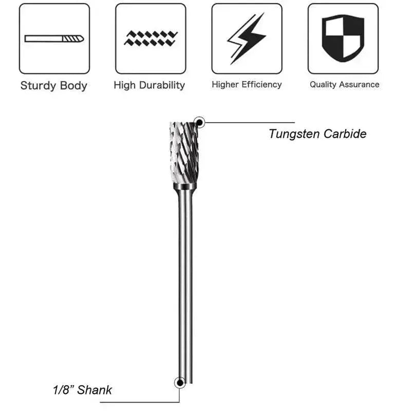 Rotary Tungsten Carbide Burr Set For Woodworking And Carving