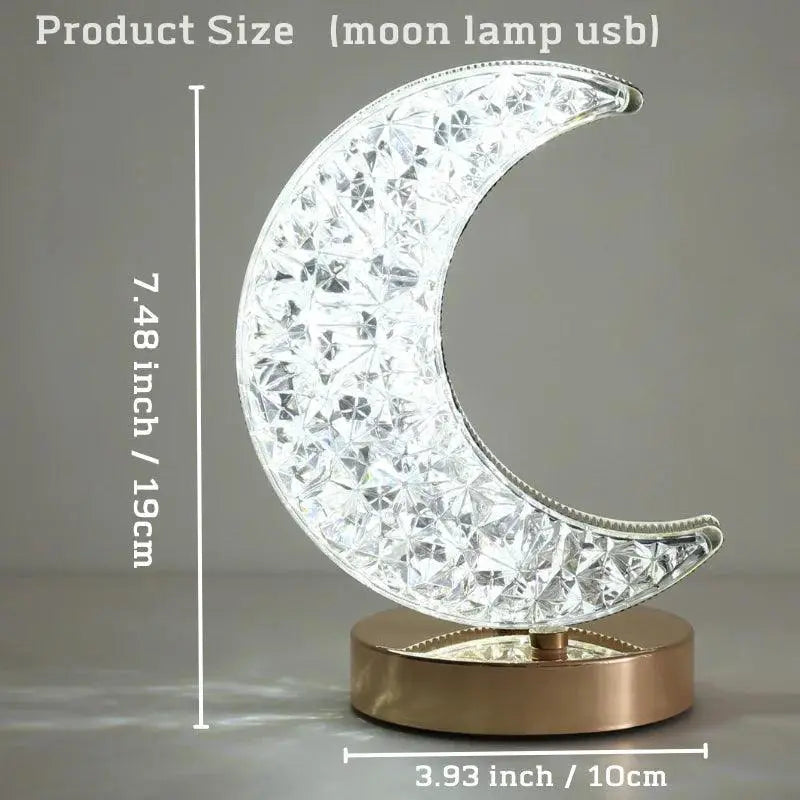 Moon Lamp 3D LED Night Light With Touch Dimming Glow