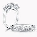 Round Moissanite Jewelry in Sterling Silver