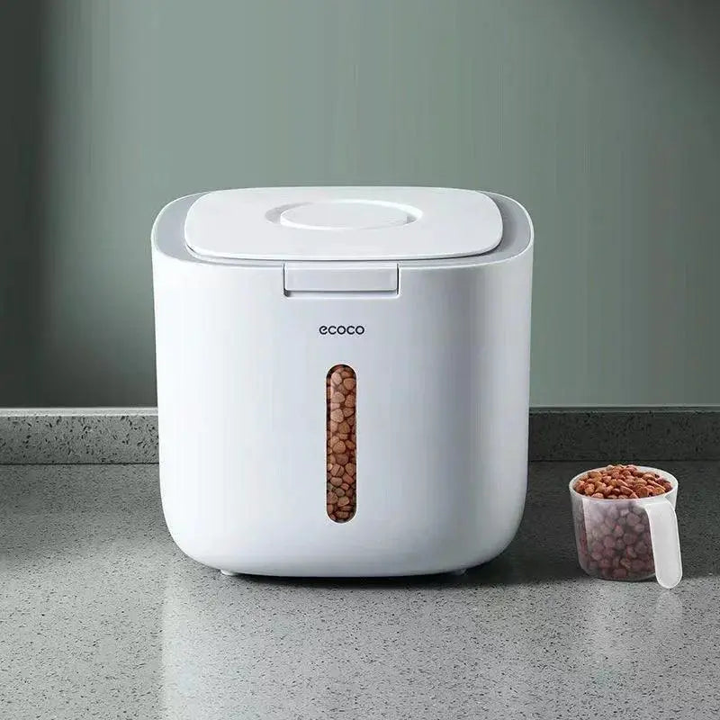 Airtight Pet Food Storage Container With Measuring Cup