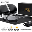 Men's Photochromic Polarized Rimless Sunglasses CLLOIO