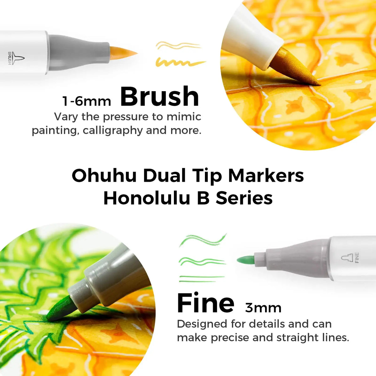 Ohuhu Honolulu Sketching Markers — product view 4