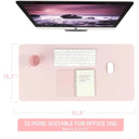 Pink Desk Mat Leather Protective Cover Anti-slip Gaming Mats