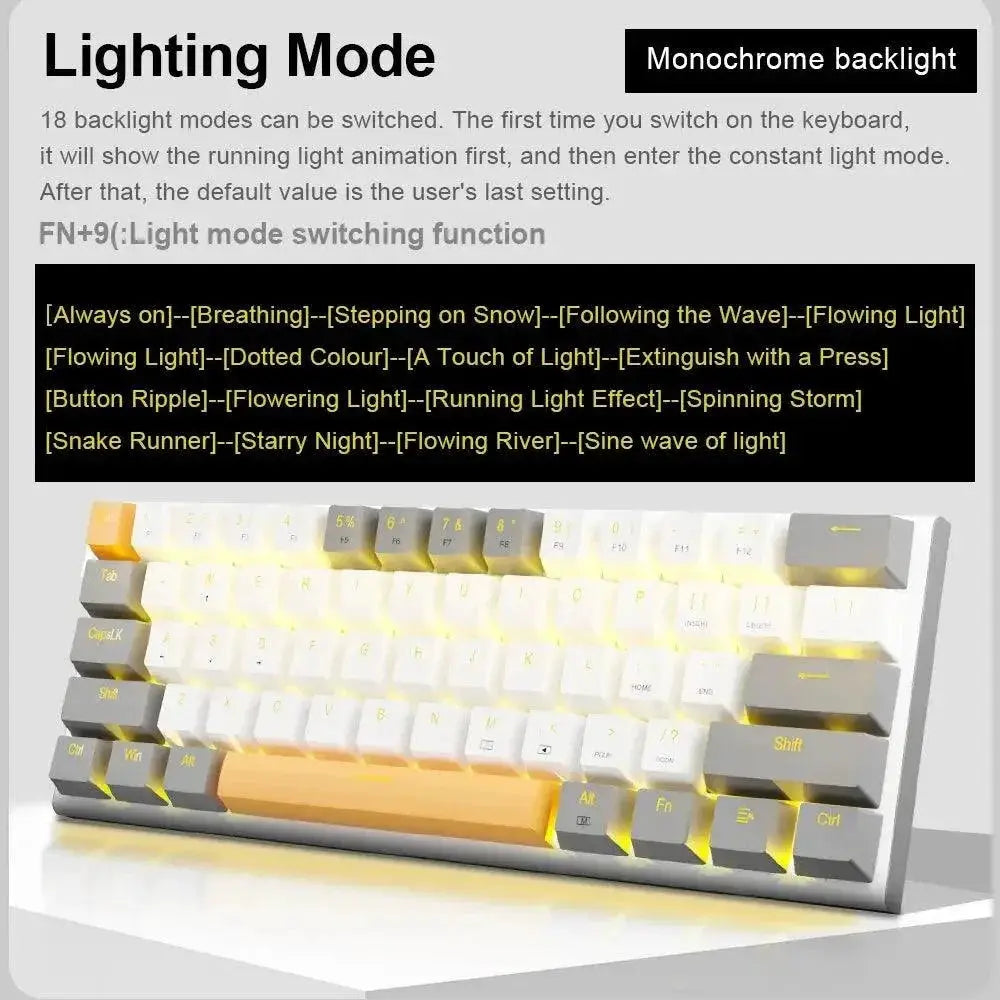 E Yooso Z11 Mechanical Gaming Keyboard Hot Swap Compact