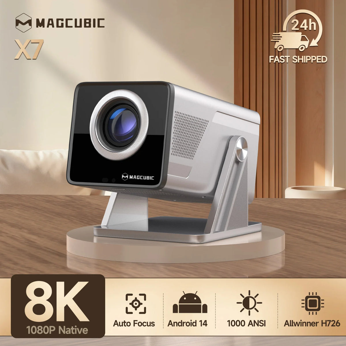 Magcubic Home Outdoor Projector AI Smart Projector with Android — product view 1