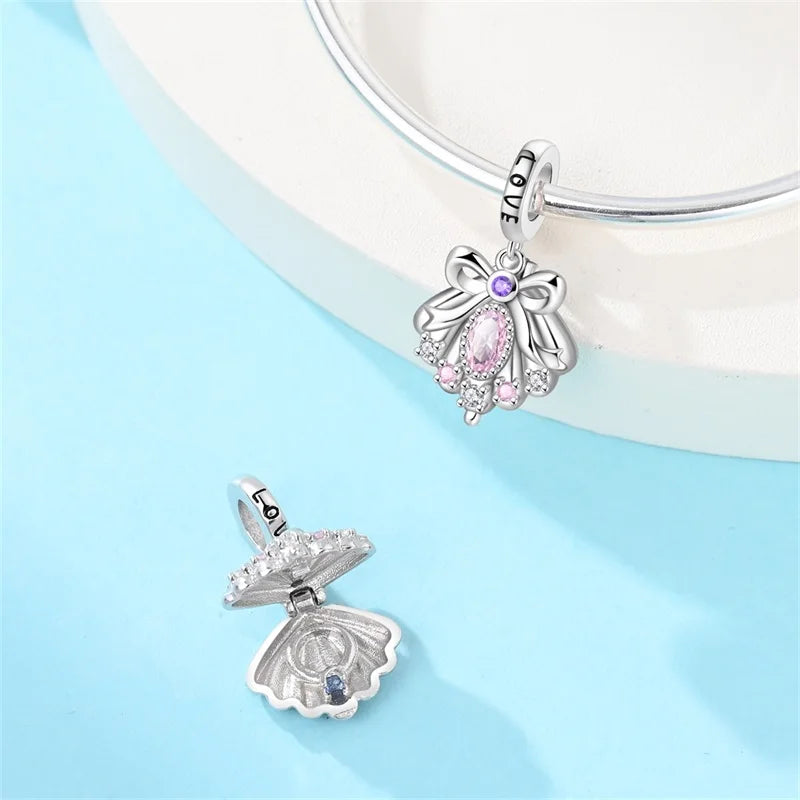 Sterling Silver Charm Beads Glowing
