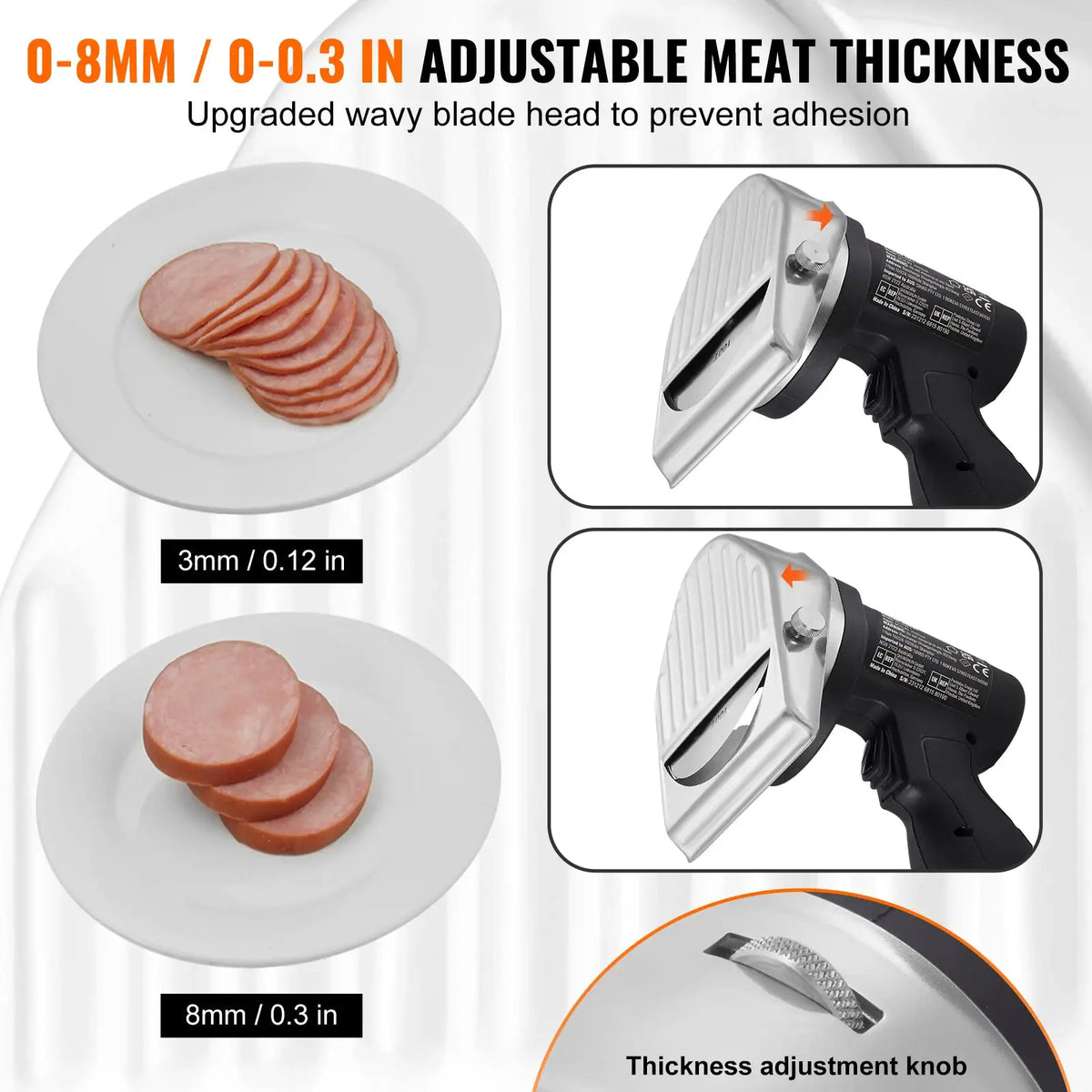 SucceBuy Electric Shawarma Knife, Cordless Battery Professional — product view 4