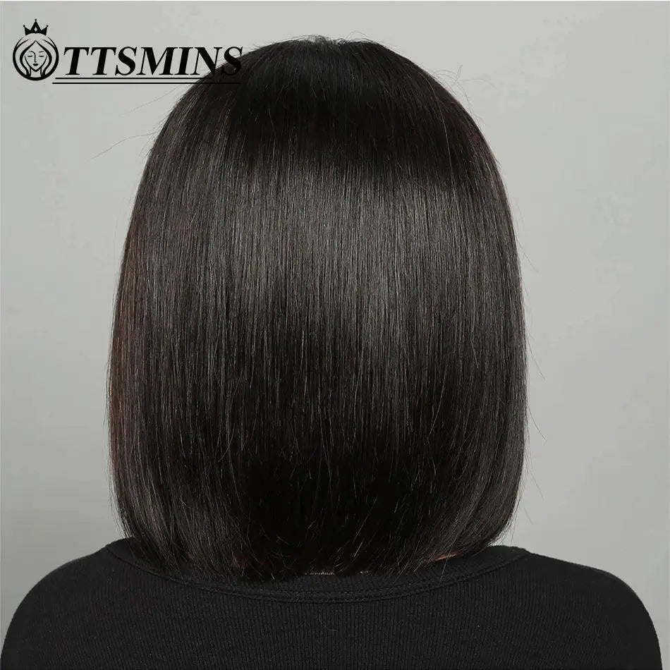 Bone Straight Bob Human Hair Wig 100 Percent Remy Brazilian
