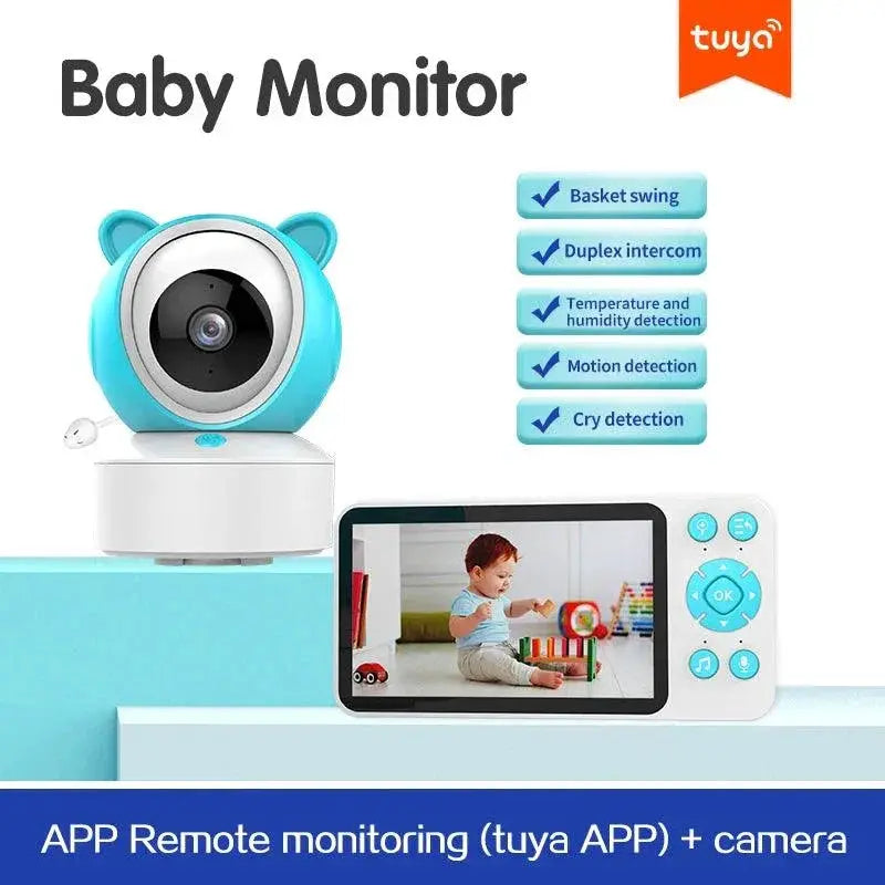 5 Inch HD WiFi Baby Monitor With Two Way Audio For Parents