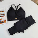 Seamless Yoga Set Women High Waist Leggings Bra