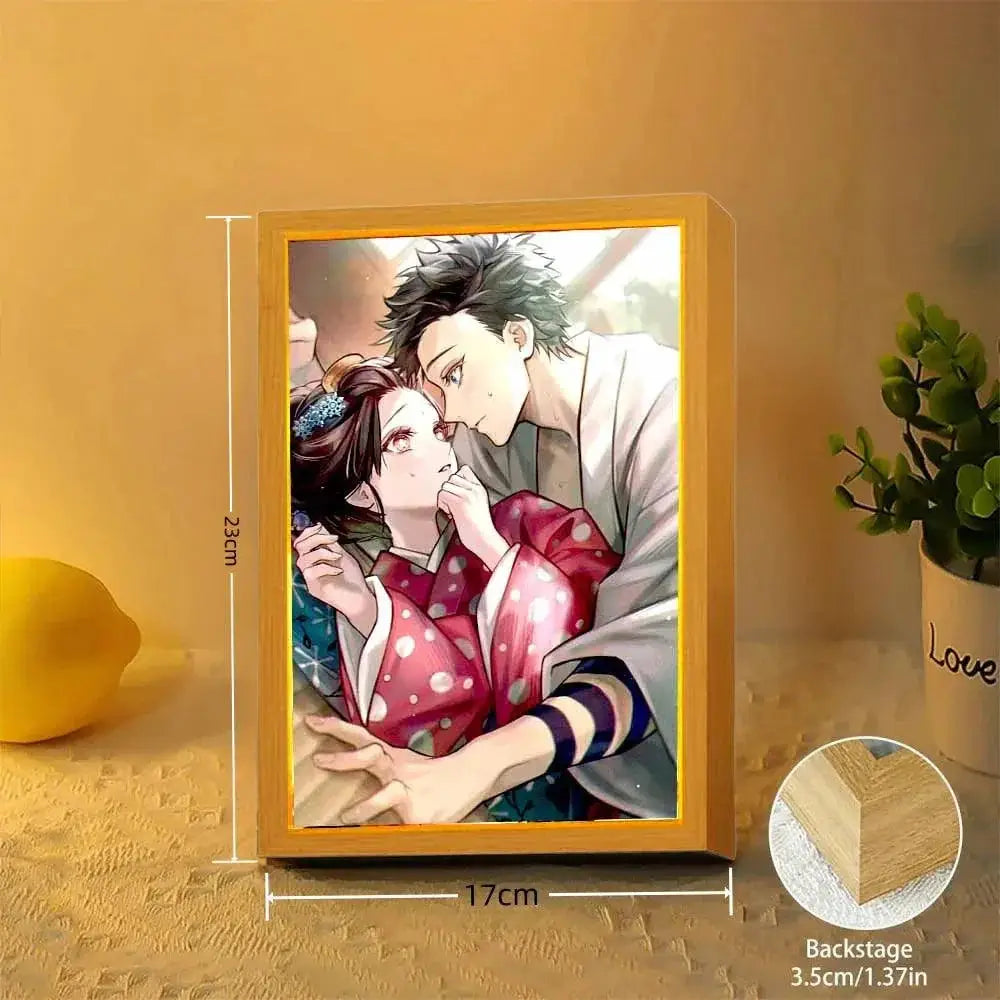 Nezuko LED Night Light Frame Demon Slayer Decor Gift Idea