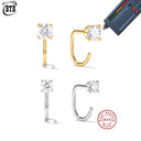 Moissanite Earrings in Sterling Silver