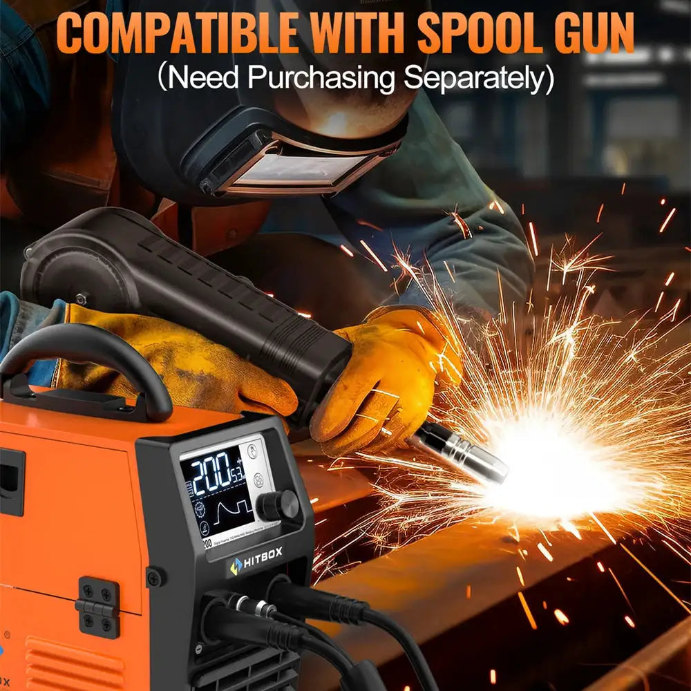 HITBOX HIM200 Spool-Gun Compatible MIG Welder — product view 5