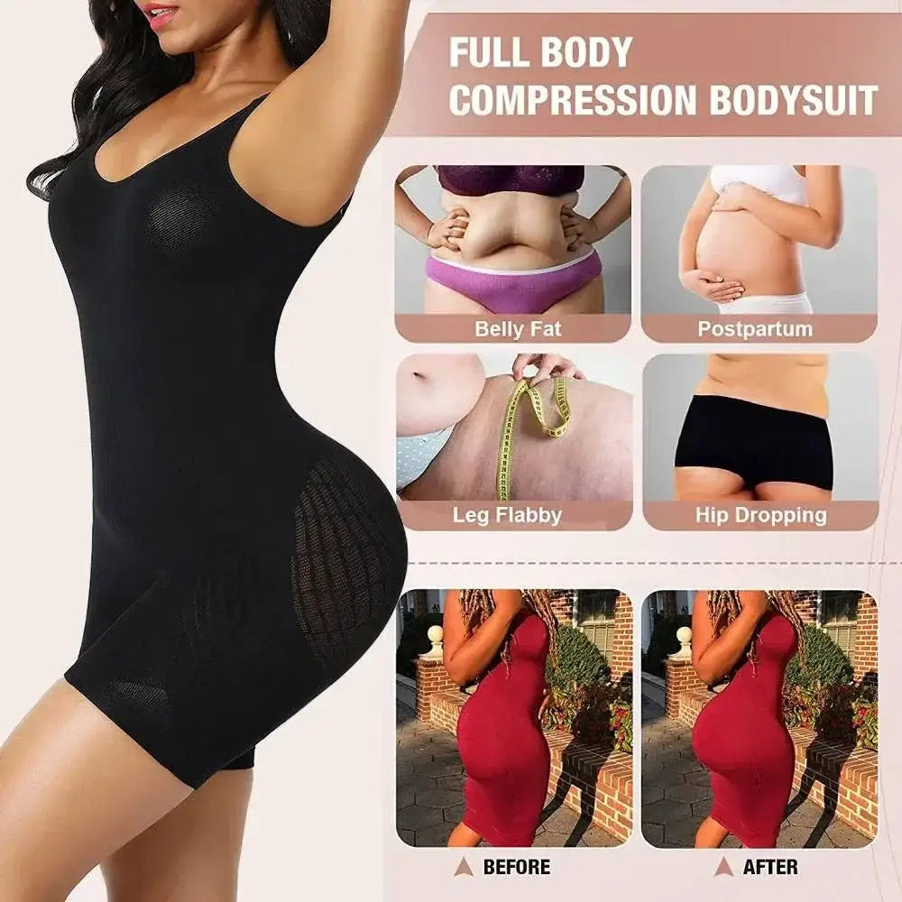 Seamless Butt Lifter Bodysuit Low Back Compression Shapewear