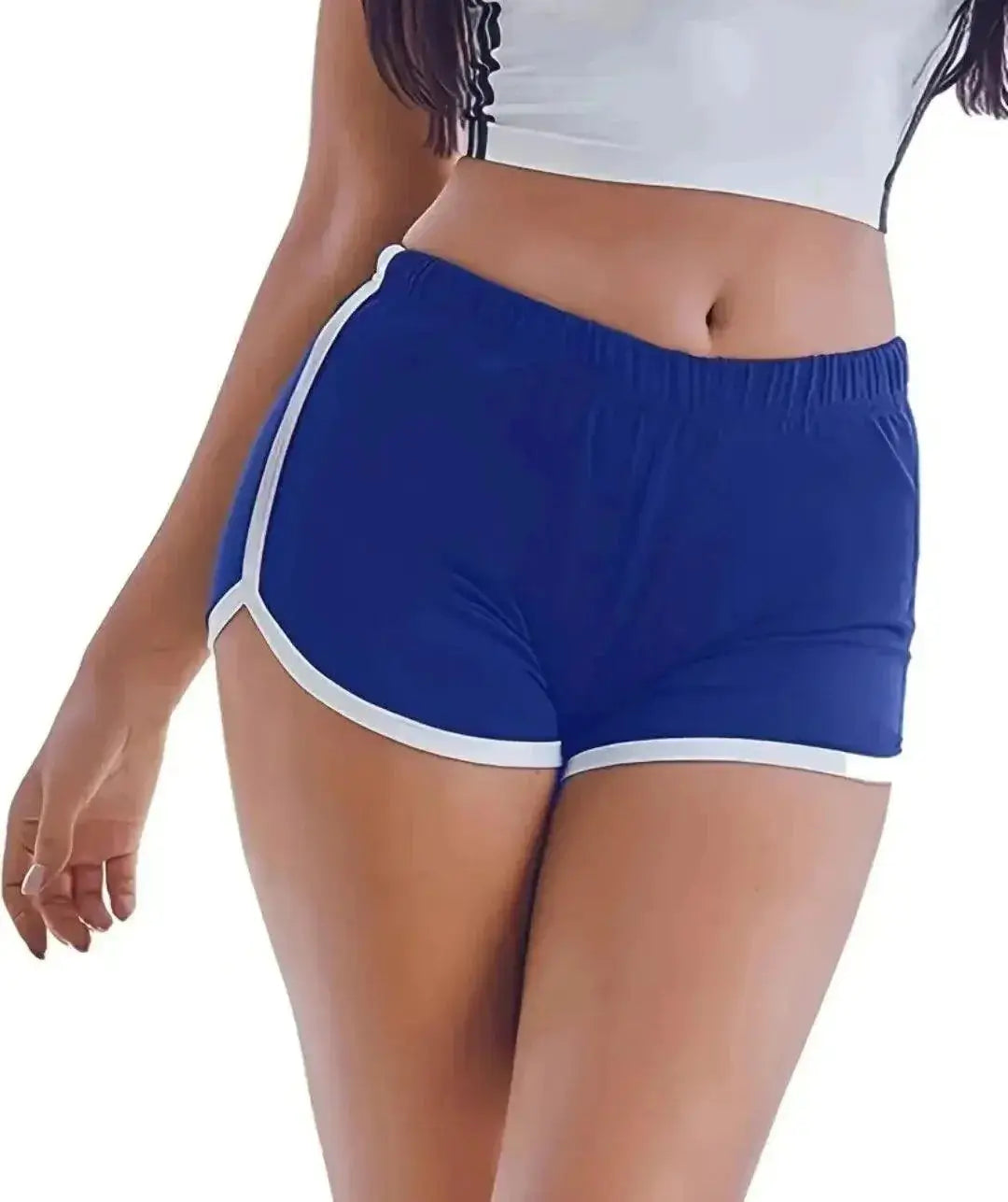 Acrylic High Waisted Yoga Shorts Anti Walking Tech