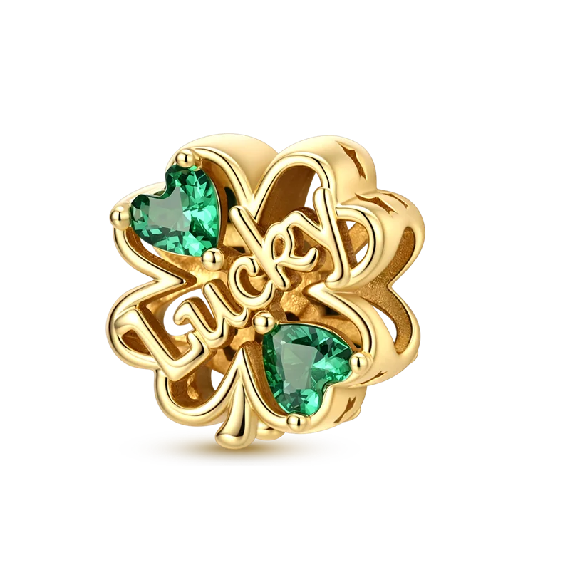 Golden Charm Beads Sterling Silver