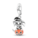 Halloween Skull Charm Bead Sterling