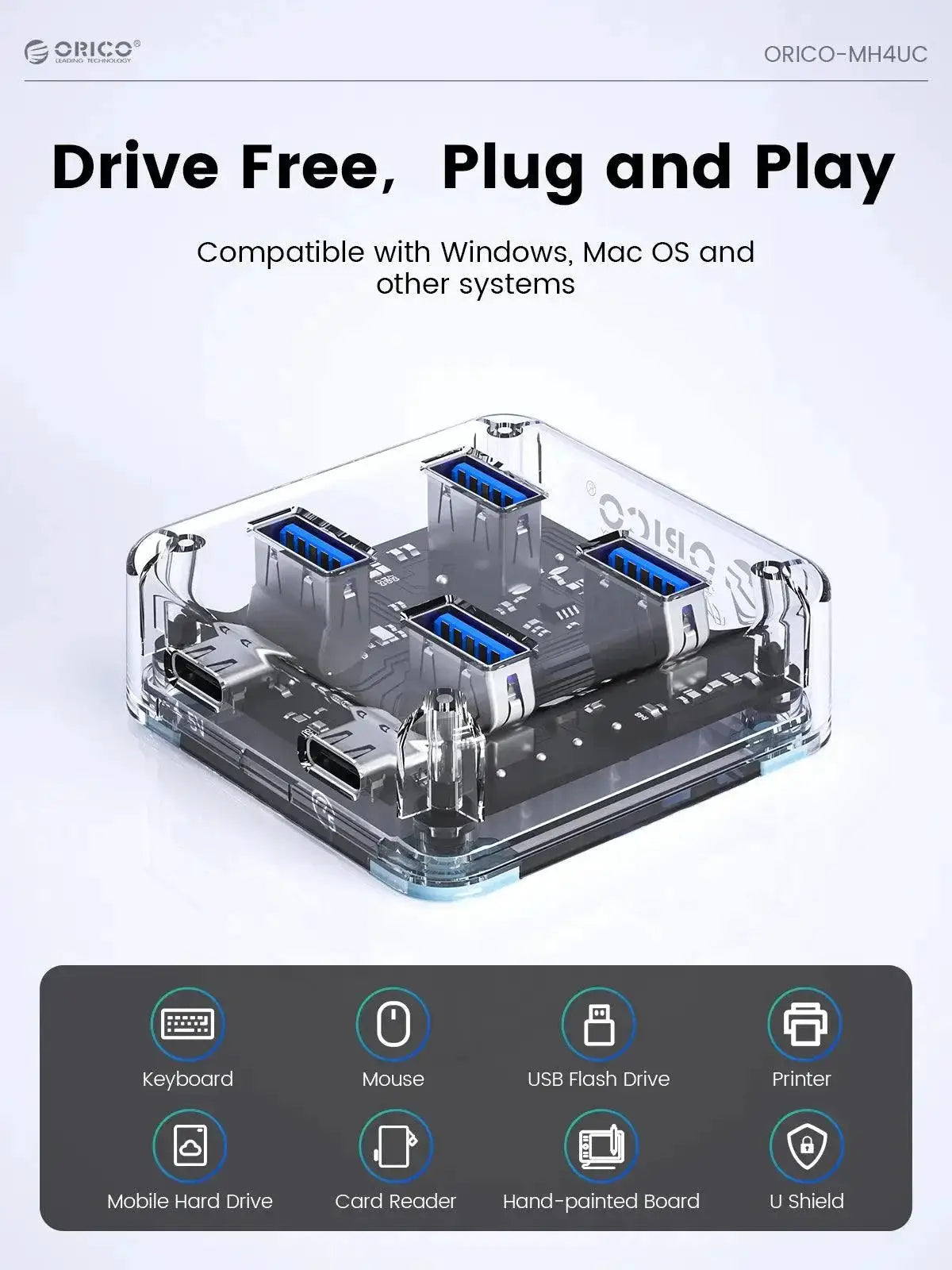 Orico USB C Hub Expansion for Lightning Fast Data Transfer