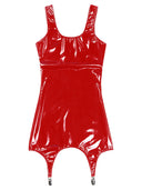 Bold Wetlook Tank Dress for Clubgoers