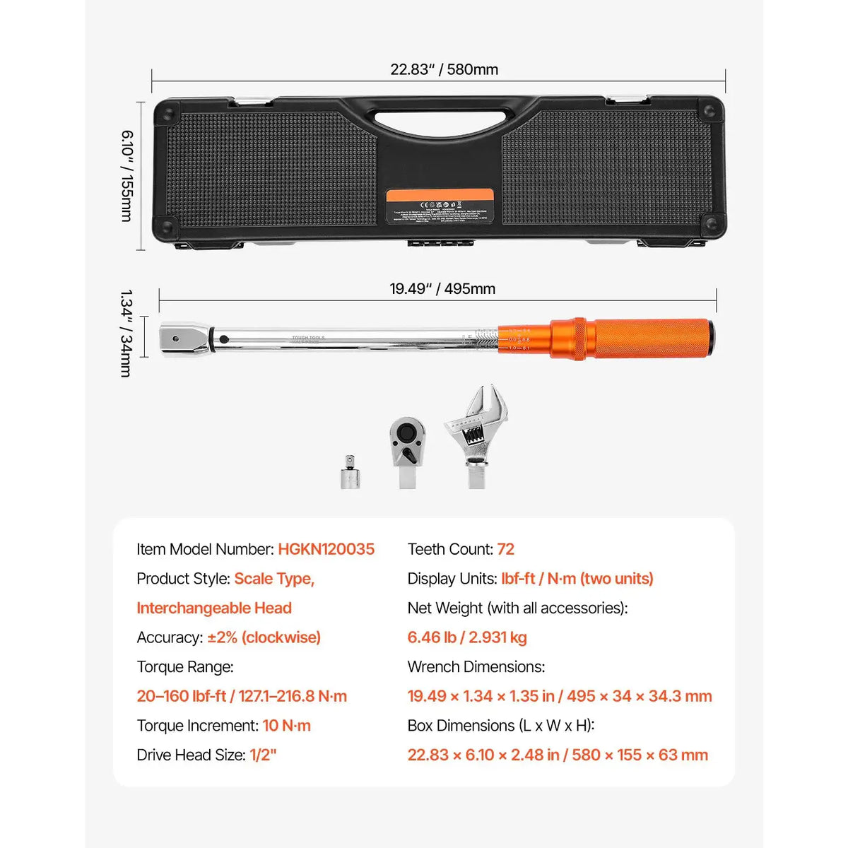 Precision Dual Range Torque Wrench — product image 13