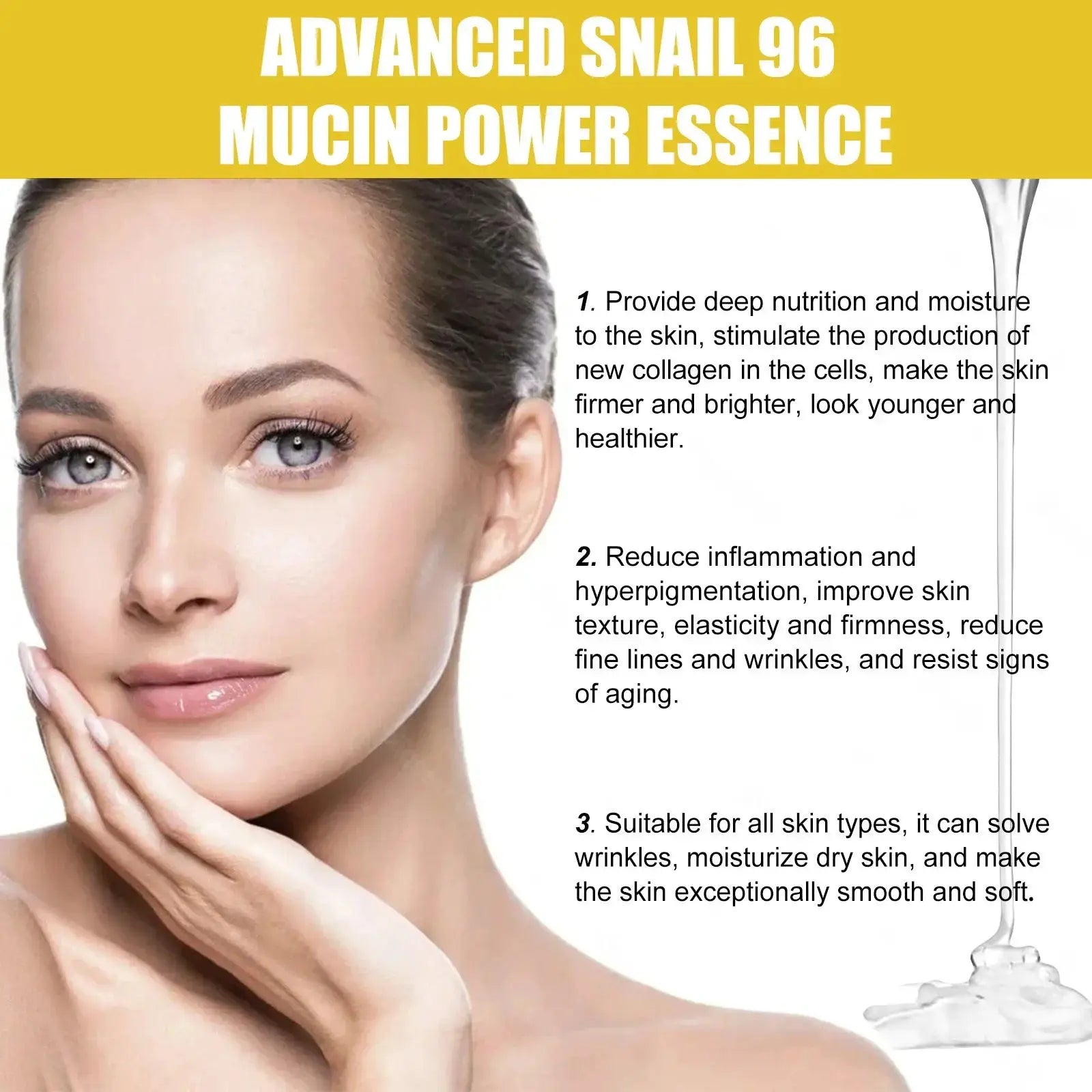 Anti Wrinkle Snail Mucin Essence Face Cream 50ml Hydrating