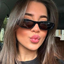 Chic Women's Cat Eye Sunglasses 2023 Oval Black Eyewear