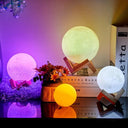 3D Color Changing Moon Lamp: LED Night Light for Home Decor