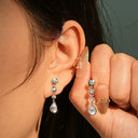 Oxtao Gold Moissanite Drop Earrings